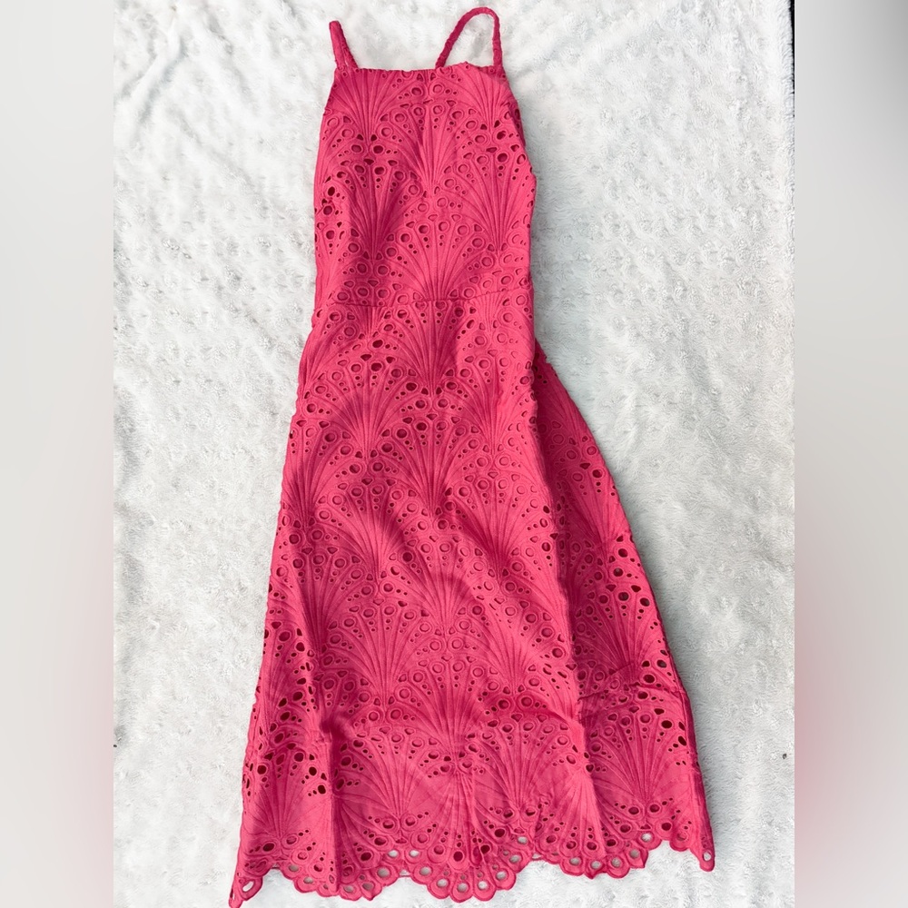 NWT- ANDIE The Roatan Midi Dress eyelet in Rosette - Picture 3 of 9